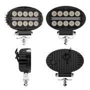 Универсален LED халоген с бяла светлина и оранжев DRL - 10 диода, 2000 lm, 12V-24V, IP67, 5 режима на работа, стробоскопичен режим и динамичен мигач