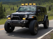 Универсален LED халоген с бяла светлина и оранжев DRL - 10 диода, 2000 lm, 12V-24V, IP67, 5 режима на работа, стробоскопичен режим и динамичен мигач