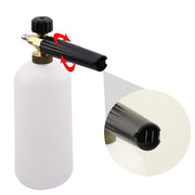 Професионална пянообразуваща дюза 1 л за водоструйка, Foam Cannon, Quick Connect 1/4 - регулиране на струята и концентрацията на пяната, 5 дюзи в комплекта