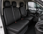 Комплект 2+1 Тапицерия за FORD TRANSIT CUSTOM 2009+ – Еко кожа, Черна, 8 части