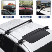 Aлуминиеви греди за багажник с ключалки за Ford B-Max, C-Max, Fiesta, Focus, Fusion, Galaxy, Ka, Kuga, Mondeo, Mustang, Puma, S-Max без фабрични релси, 110 см, Черни