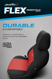 Комплект Тапицерия SelectedFit Flex Design by OTOM текстил – Черно-Червена, за Предни и Задни Седалки