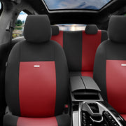 Комплект Тапицерия SelectedFit Flex Design by OTOM текстил – Черно-Бордо, за Предни и Задни Седалки