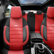 Комплект Тапицерия SelectedFit Pro Design by OTOM текстил с кожа – Черно-Червена, за Предни и Задни Седалки