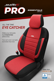 Комплект Тапицерия SelectedFit Pro Design by OTOM текстил с кожа – Черно-Червена, за Предни и Задни Седалки