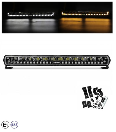 LED Бар Flexzon SHARK-LITE BOOST 47 см, 125W, 11000 lm, бял/оранжев DRL, аварийна блиц светлина с 4 режима, E-Mark E9, R65, 10–24V