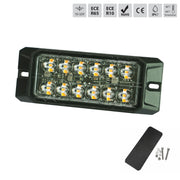 LED габарит с оранжев блиц, 12 LED, 9.1W, 12 режима, синхронизация, IP67, E-Mark E9, ECE R65 / R10, 12–24V