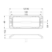LED габарит с оранжев блиц, 12 LED, 9.1W, 12 режима, синхронизация, IP67, E-Mark E9, ECE R65 / R10, 12–24V
