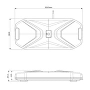 LED аварийна лампа 32.5 см, 28W, 68 LED, 20 режима, вградена батерия, дистанционно управление, E-Mark E9, ECE R10, 12V / 24V, оранжева светлина, опушена