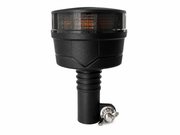 LED оранжева аварийна лампа с опушен корпус, 36 LED, 19W, 12–24V, 7 режима, E-Mark E9, ECE R65/R10, IP67, монтаж на стойка