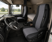 Текстилна тапицерия за седалки за DAF XF 106 2016+, черно-сива, 4 части