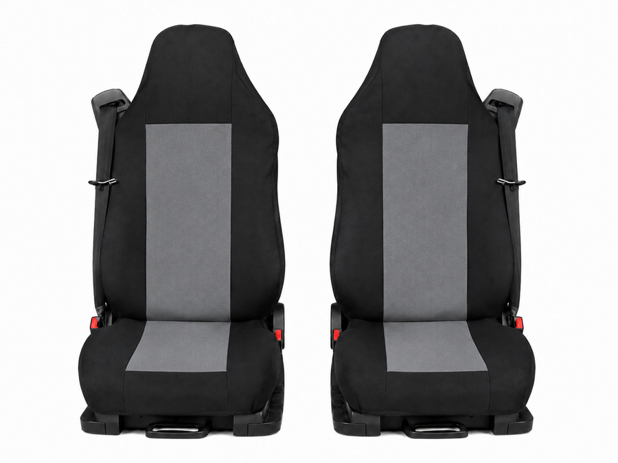 Текстилна тапицерия за MAN TGA, TGL, TGX, TGS 2015–2021 г., 2 части, черно-сива