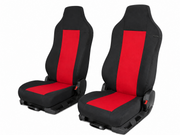Текстилна тапицерия за MAN TGA, TGL, TGX, TGS 2015–2021 г., 2 части, черно-червена