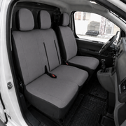 2+1 Тапицерия от еко кожа за предни седалки за Peugeot Expert, сива, 7 части