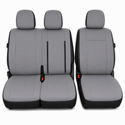 2+1 Тапицерия от еко кожа за предни седалки за Peugeot Expert, сива, 7 части
