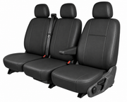 2+1 Тапицерия от еко кожа за предни седалки за Volkswagen Crafter, черна, 9 части