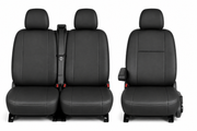 2+1 Тапицерия от еко кожа за предни седалки за Volkswagen Crafter, черна, 9 части
