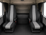 Текстилна тапицерия за седалки за Volvo FH4 2014+, черно-сива, 4 части