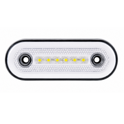 Овален LED габарит 12-24V, бял, 24 LED с неон ефект, 115 x 44 мм