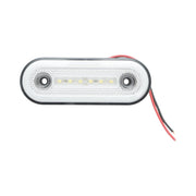Овален LED габарит 12-24V, бял, 24 LED с неон ефект, 115 x 44 мм