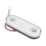 Овален LED габарит 12-24V, бял, 24 LED с неон ефект, 115 x 44 мм