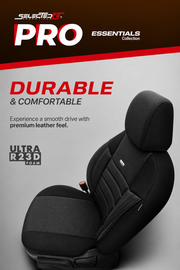 Комплект Тапицерия SelectedFit Pro Design by OTOM текстил с кожа – Черно, за Предни и Задни Седалки