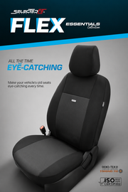 Комплект Тапицерия SelectedFit Flex Design by OTOM текстил – Сива, за Предни и Задни Седалки