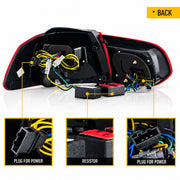 Комплект GTI FULL LED стопове за Volkswagen Golf 6 Mk6 R20 2008–2013 Хечбек Hatchback, динамични мигачи