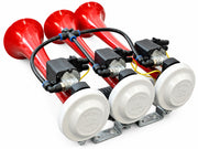 Тройна въздушна тромба клаксон Triple Arab 24V за камиони и автобуси, 125dB, 3-10 Bar