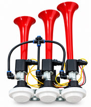 Тройна въздушна тромба клаксон Triple Arab 24V за камиони и автобуси, 125dB, 3-10 Bar