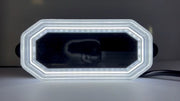 Комплект 2 бр. LED габарити с аварийна сигнализация и динамичен старт, 12V/24V, Бяло-Жълто, 116 x 55 x 25 мм