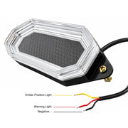 Комплект 2 бр. LED габарити с аварийна сигнализация и динамичен старт, 12V/24V, Жълти, 116 x 55 x 25 мм