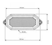 Комплект 2 бр. LED габарити с аварийна сигнализация и динамичен старт, 12V/24V, Червено-Жълто, 116 x 55 x 25 мм