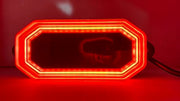Комплект 2 бр. LED габарити с аварийна сигнализация и динамичен старт, 12V/24V, Червено-Жълто, 116 x 55 x 25 мм