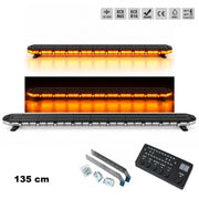 Оранжева LED аварийна лампа 135 см, 138W, 138 LED, 16 режима, ECE R65/R10, IP67, 12V/24V