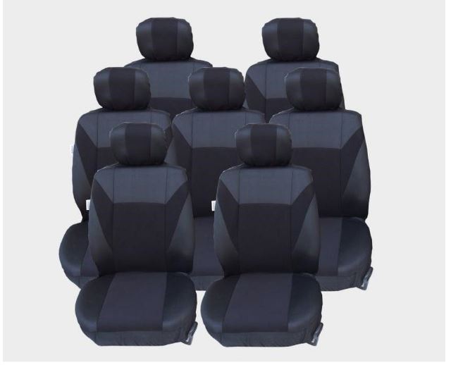 Калъфи тапицерия за VW Touran, Sharan, Ford Galaxy, Citroen C8, Peugeot 307SW, Citroen C4 Grand Picasso, Peugeot 806, 807, Черен