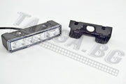 LED червена warning мигаща лампа (стоп), прозрачно стъкло, 3 функции