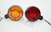 LED габарит за огледало, червено/ жълто, 12/24V (обеци)