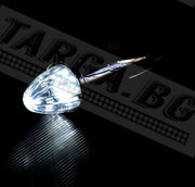 Бял LED габарит Peterbilt, 12V - Хром никел