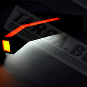 Тройно LED рогче – косо дълго НЕОН 12/24V, червено/бяло/жълто