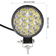 Комплект от 2бр. 42W Мини Лед LED Диоден Фар Халоген Дневни Светлини 12V - 24V за автомобил офроуд бус ван камион