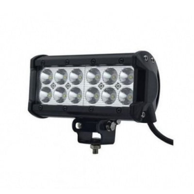 Универсален 36W Лед LED Халоген Фар Работна Лампа 12V - 24V с Насочена Spot Светлина за автомобил офроуд бус ван камион