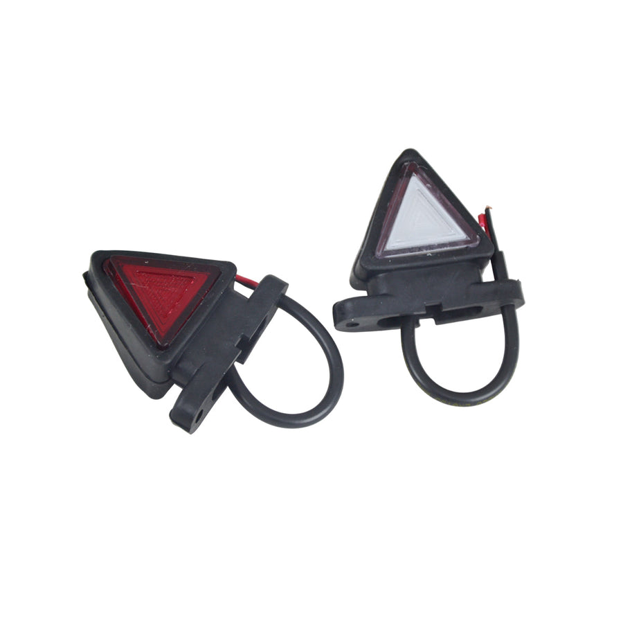 Mini триъгълно LED рогче, червено/бяло - 12/24V