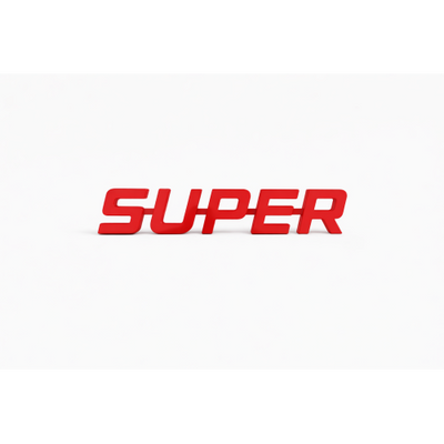 Пластмасов SUPER, 42х7 см, червен
