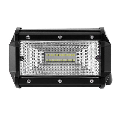 Универсален 72W Лед LED Халоген Фар Работна Лампа 12V - 24V с Разпръсната Flood Светлина за автомобил офроуд бус ван камион