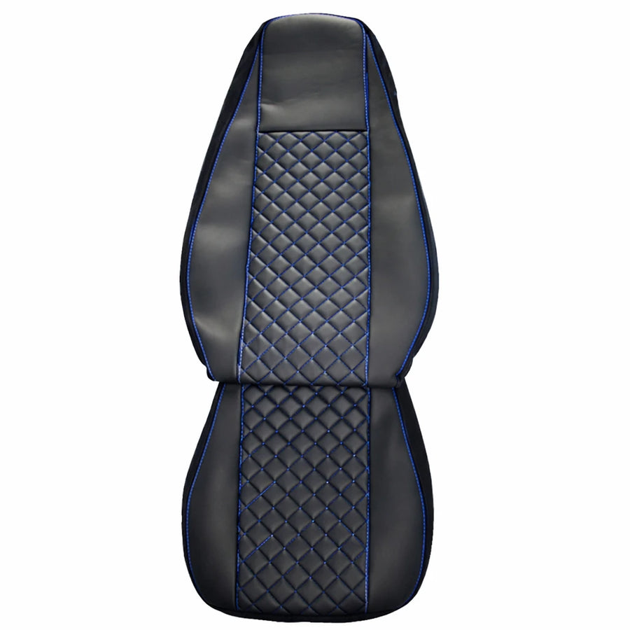 Кожени стелки за VOLVO FH 2013+, черни с жълт шев, non-slip