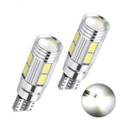 Лед LED Крушка За Габарит, Т10 W5W LED 10 SMD, Canbus, 12V, Бяла Светлина