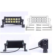LED бар 36W, 12 диода x 3W, долно захващане