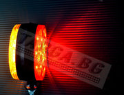 LED габарит за огледало, червено/ жълто, 12/24V (обеци)