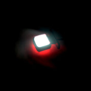 LED рогче квадрат, късо, Бяло/Червено